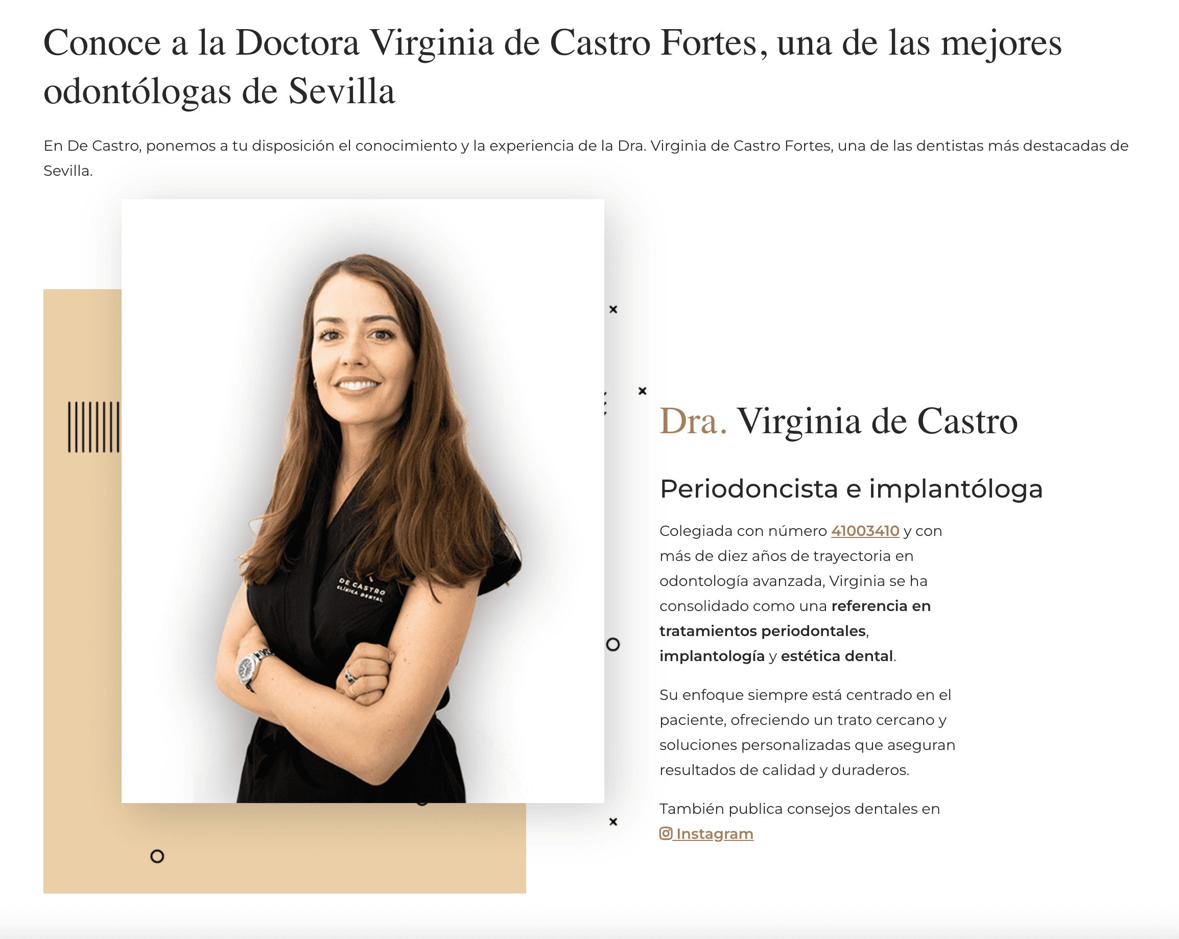 Dra. Virginia de Castro Dra. Virginia de Castro