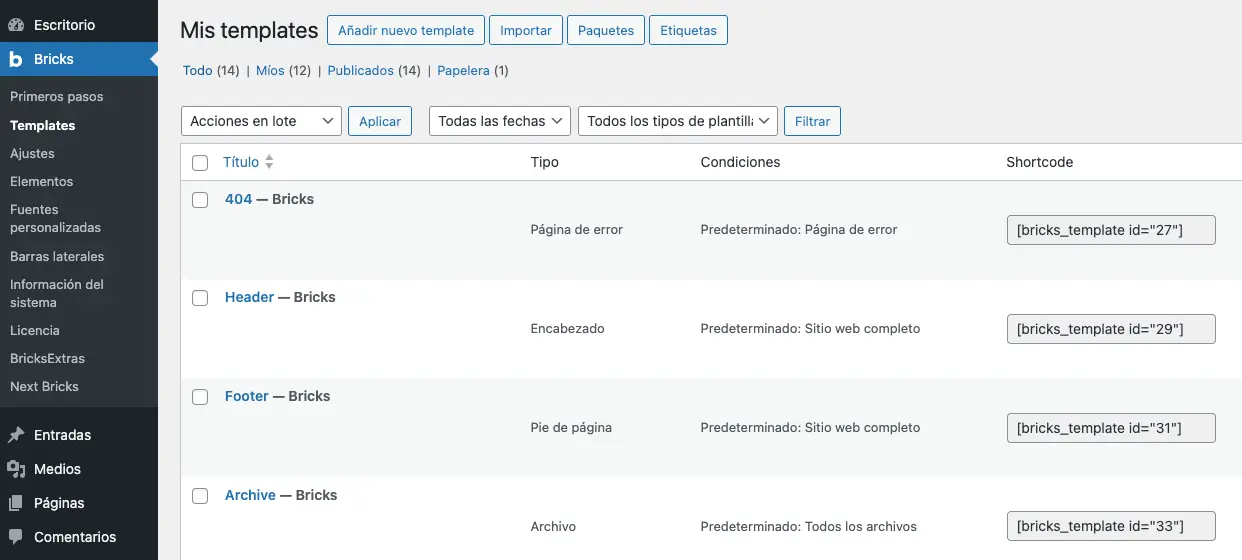 estructura web optimizada para SEO en bricks builder