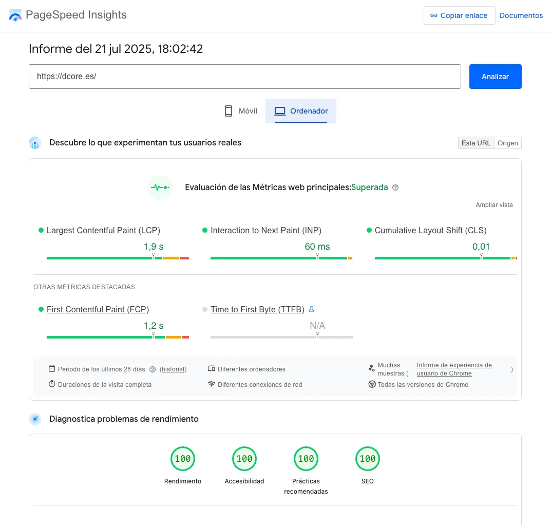 Optimización de velocidad de carga en page speed para seo