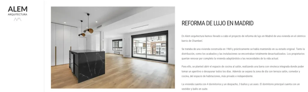 Ejemplo de competidor para keyword en Madrid